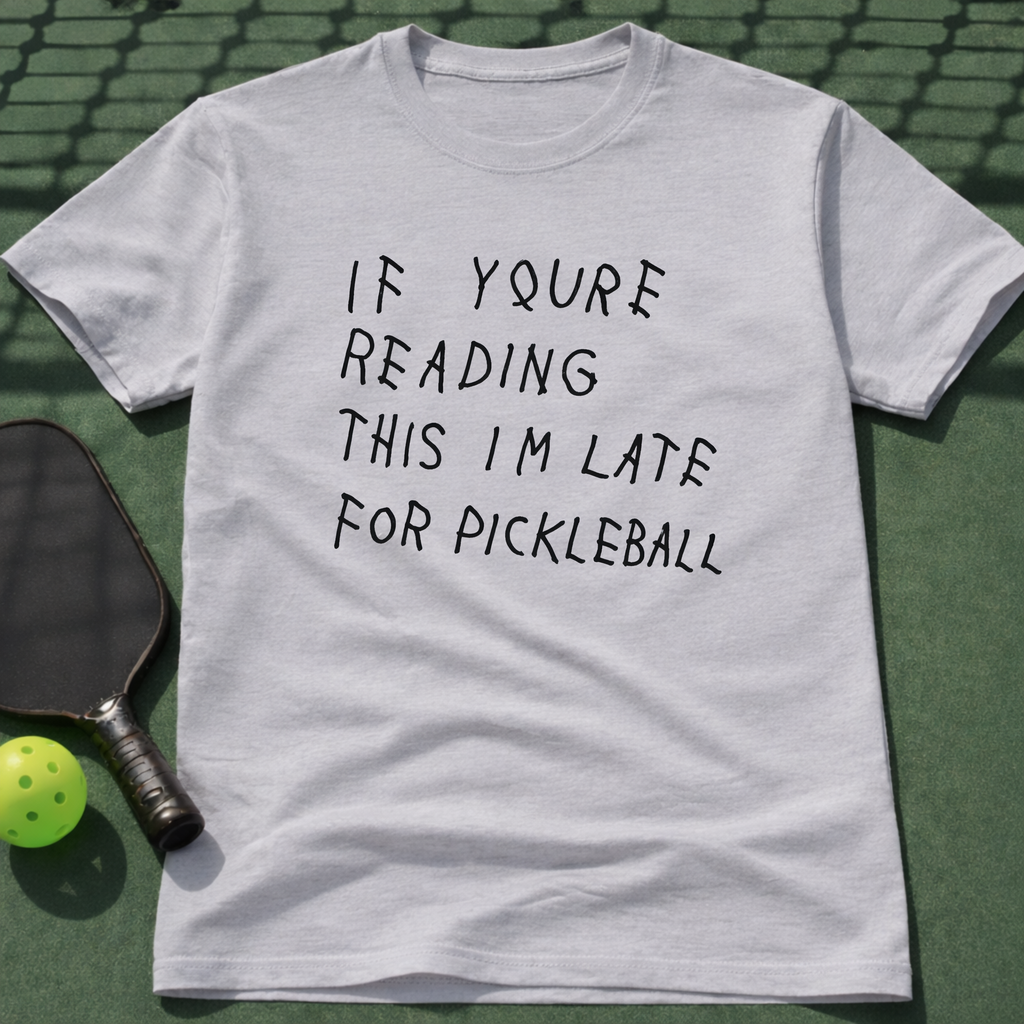 If Youre Reading This Im Late For Pickleball Tee