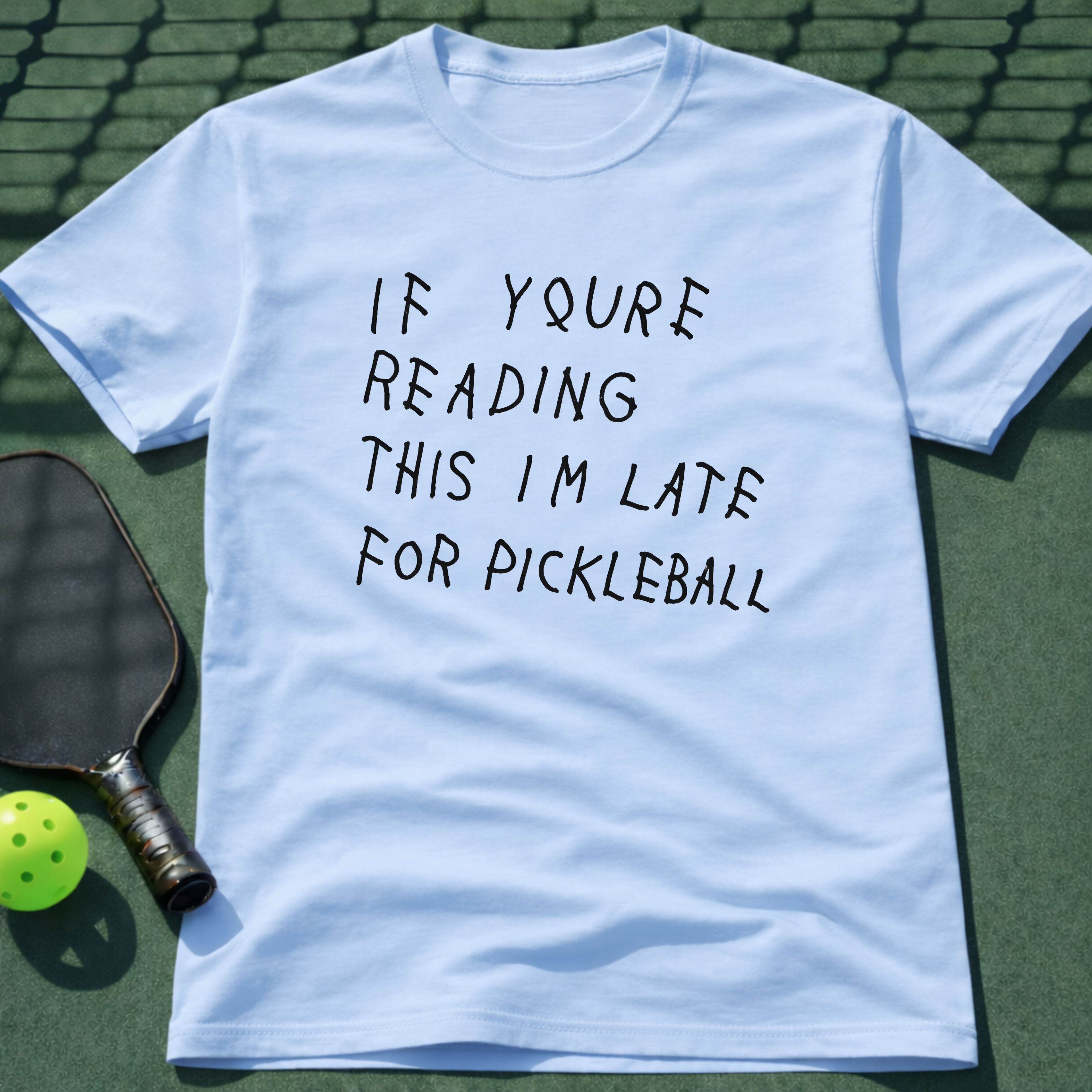 If Youre Reading This Im Late For Pickleball Tee