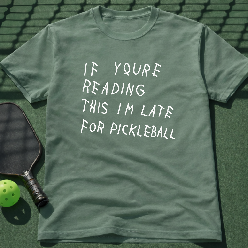 If Youre Reading This Im Late For Pickleball Tee