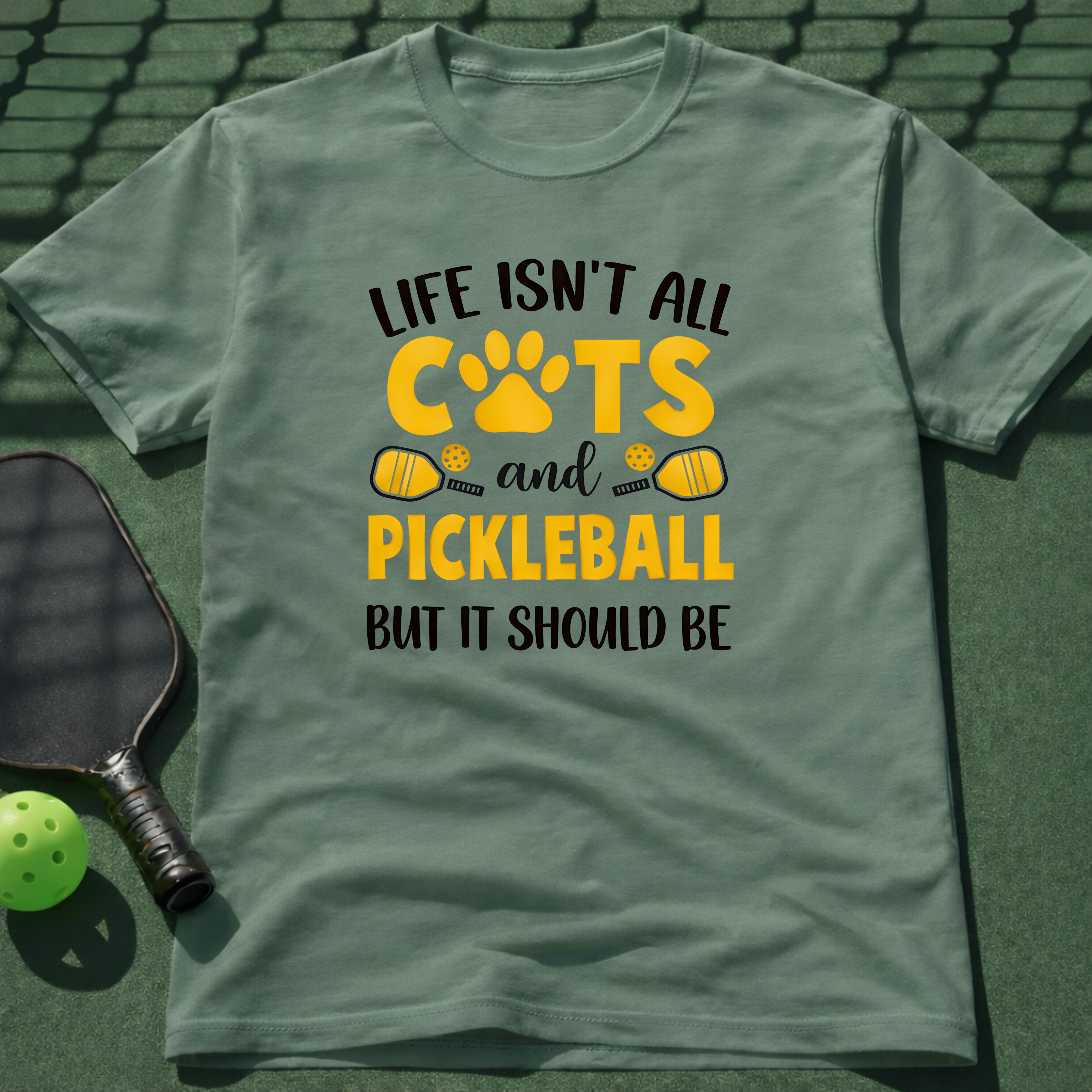 Life Isn't All Cats and Pickleball But It Should Be Tee