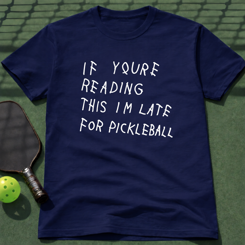 If Youre Reading This Im Late For Pickleball Tee