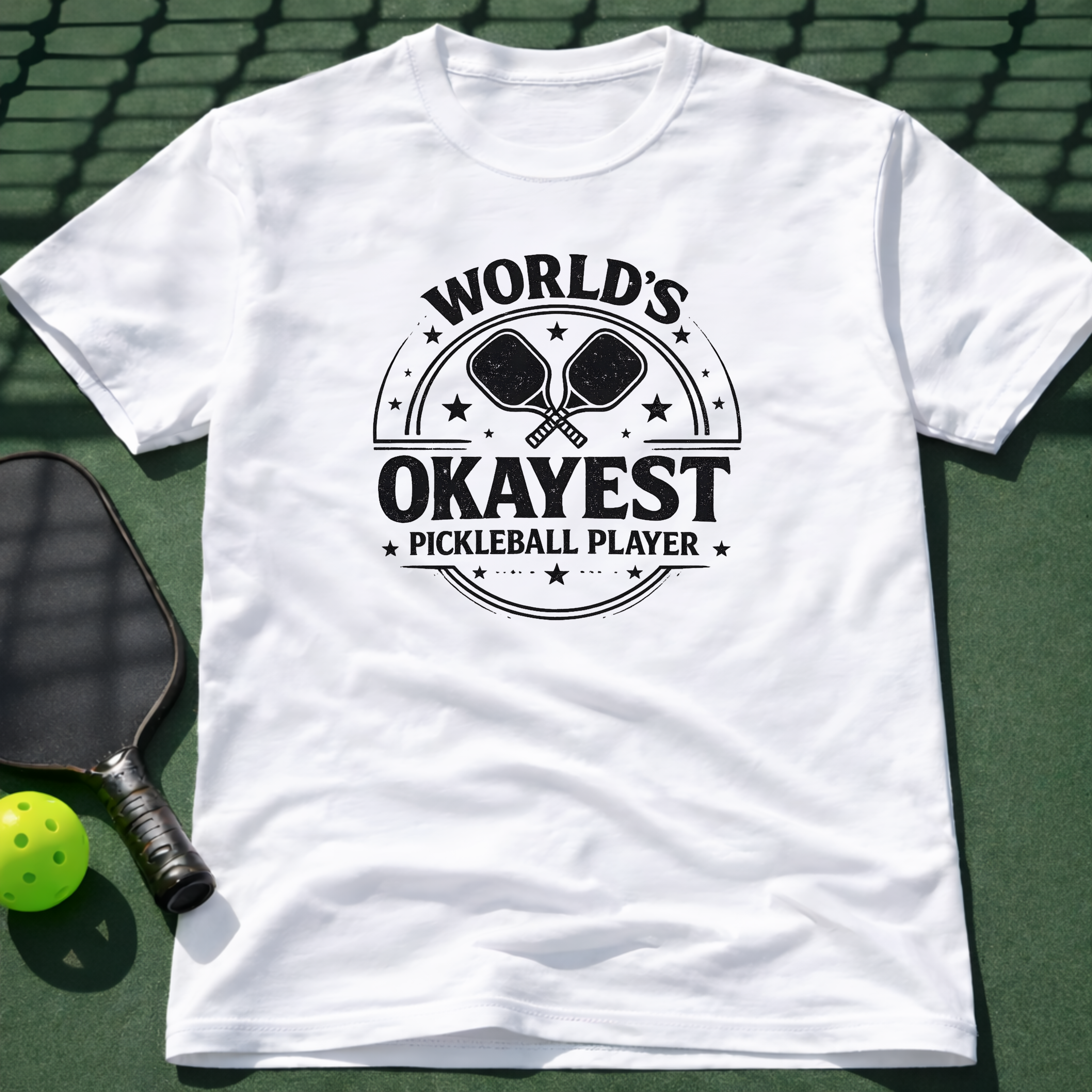 World's Okayest Pickleball Player Tee