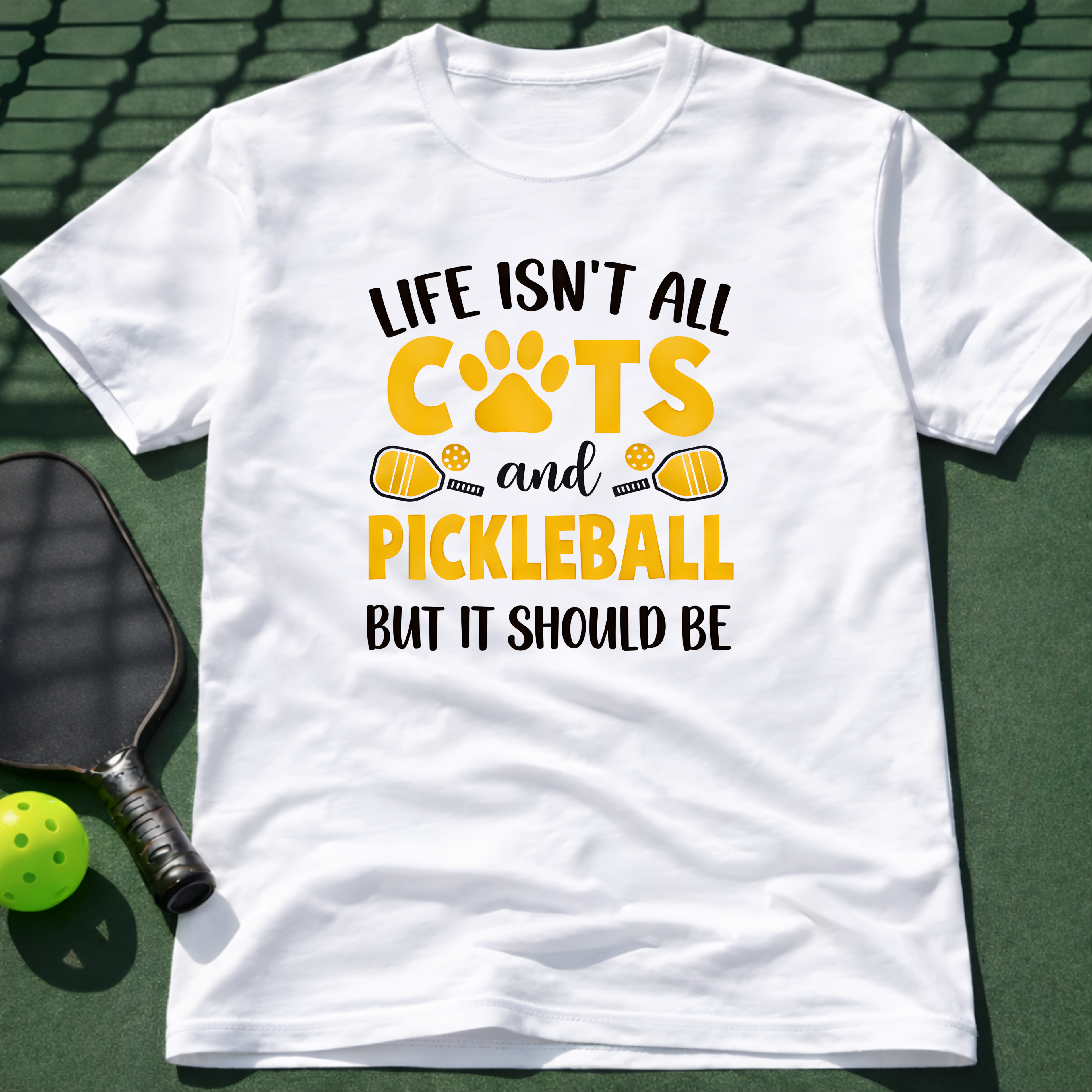 Life Isn't All Cats and Pickleball But It Should Be Tee